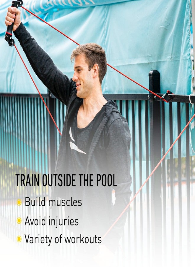 فينيز جهاز FINIS Slide Dryland Trainer - أربطة مقاومة مزدوجة المقبض لتقوية عضلات السباحة وتدريب ضربات السباحة - Image 3